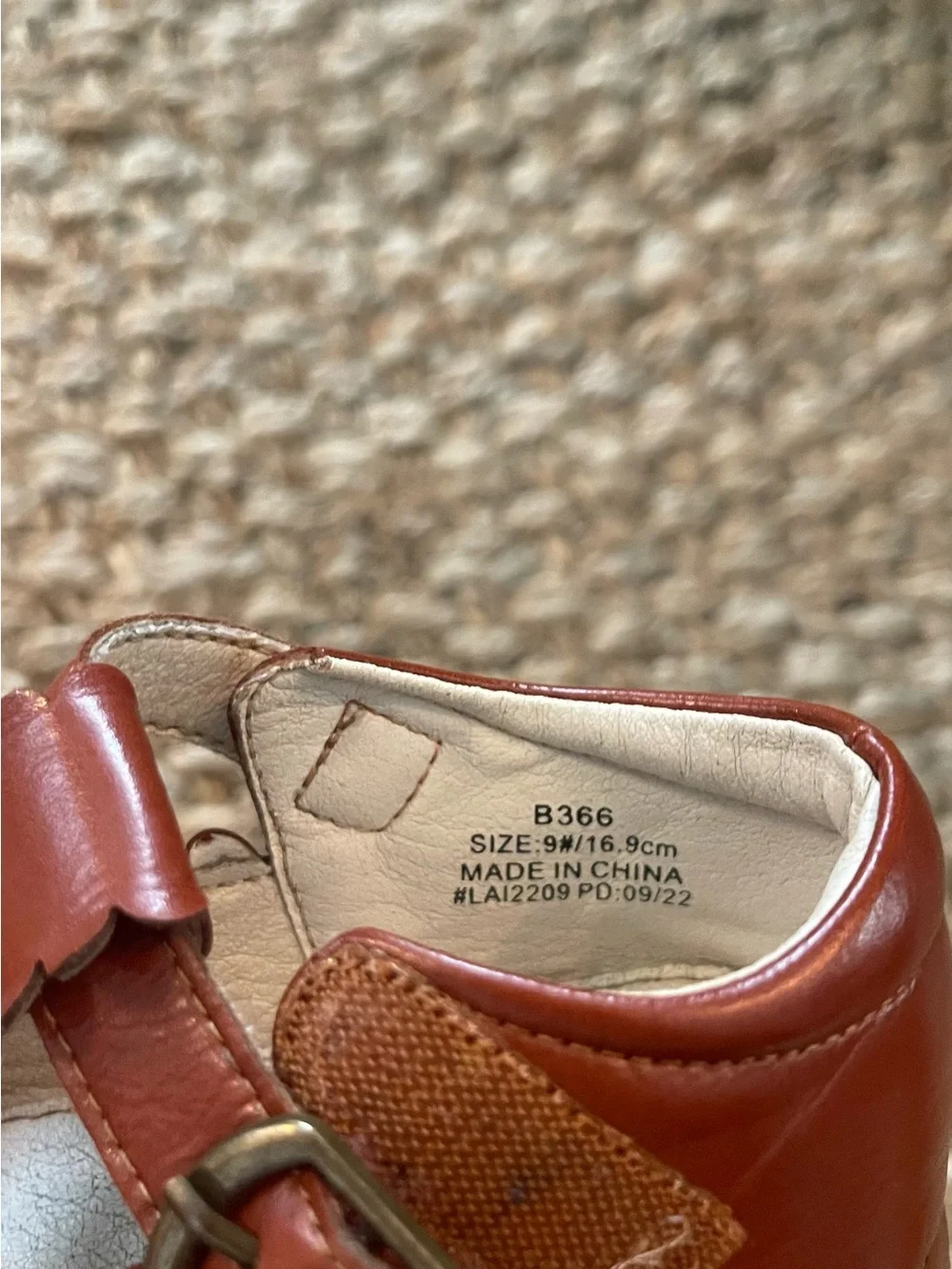 Felix & Flora T-Strap Mary Jane’s Size 9 Cognac Brown